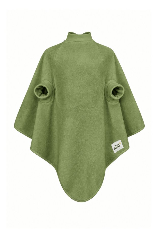 6 Months-6 Years Long Sleeve Baby Feeding Bib, Children's Activity Bib, Cotton, Liquid-Proof Inner Layer Towel Baby Feeding Bib - Green