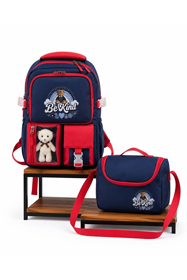 Be Kind Written Boys' School Bag Red