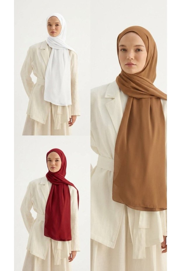 3 Pieces of Medina Silk Shawls