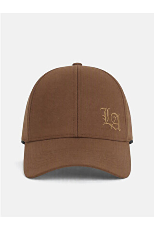 Brown La Embroidered Women's Cap Hat