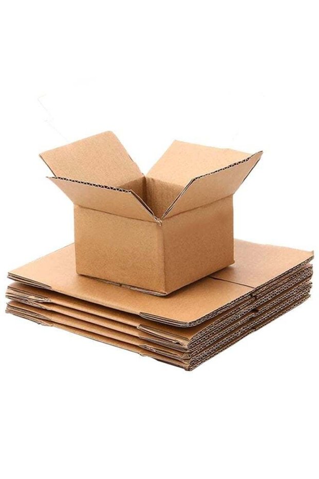 5 Pack Shipping Boxes, Corrugated Cardboard Box for Moving, Mailing, Packing and Storage 25x25x15cm