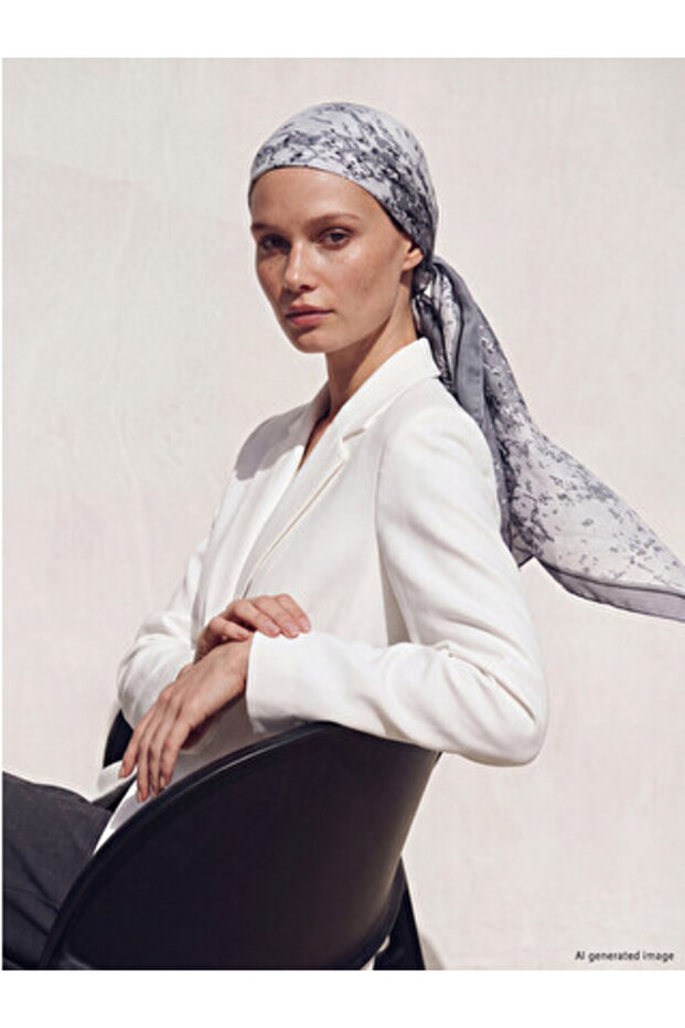 Black Patterned Women's Shawl