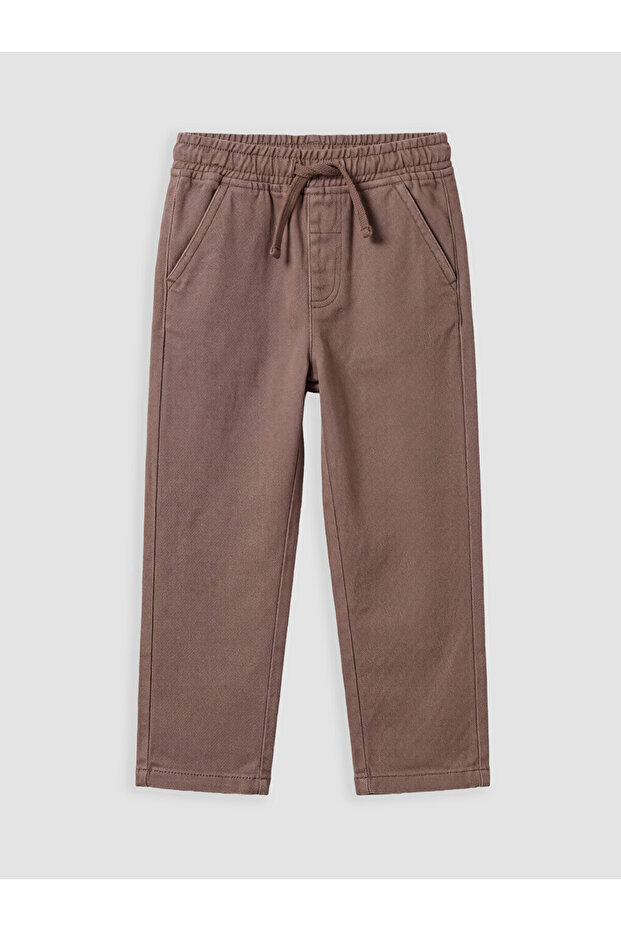 Özmarka New Season Brown Boys' Gabardine Trousers