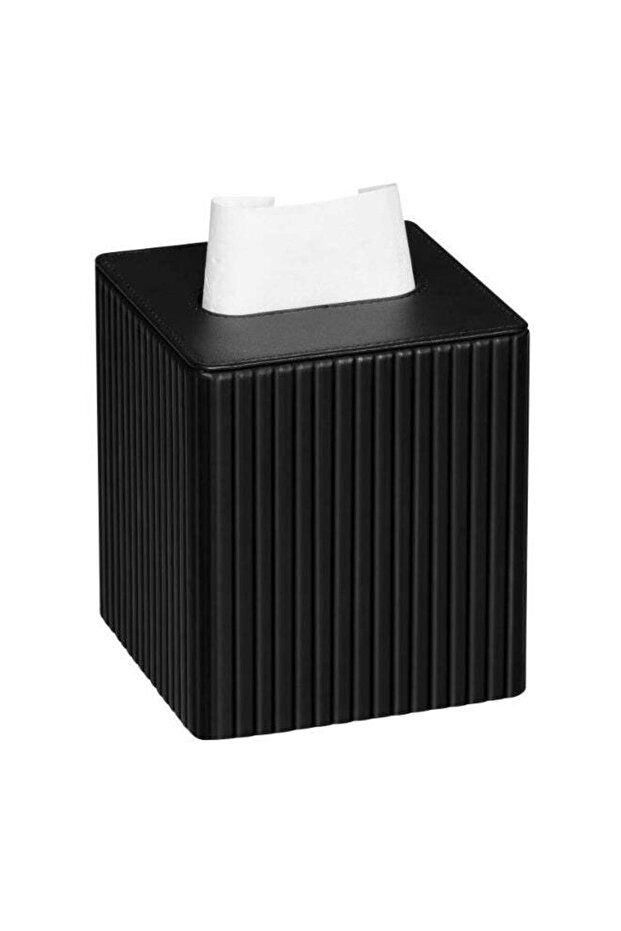 Blythornix Facial Tissue Holder for Bathroom, PU Leather Tissue Box Cover Square Bath Toilet Organi