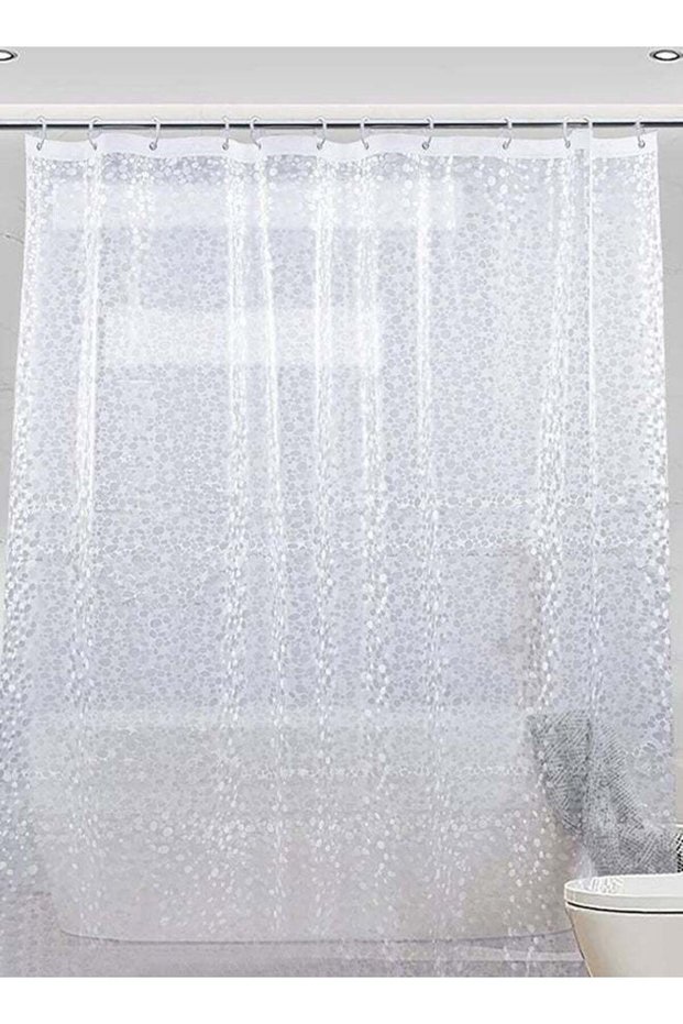 3D Shower Curtain, Heavy Duty PEVA Thick Clear Plastic Shower Curtain with Rust-Proof Metal Grommet