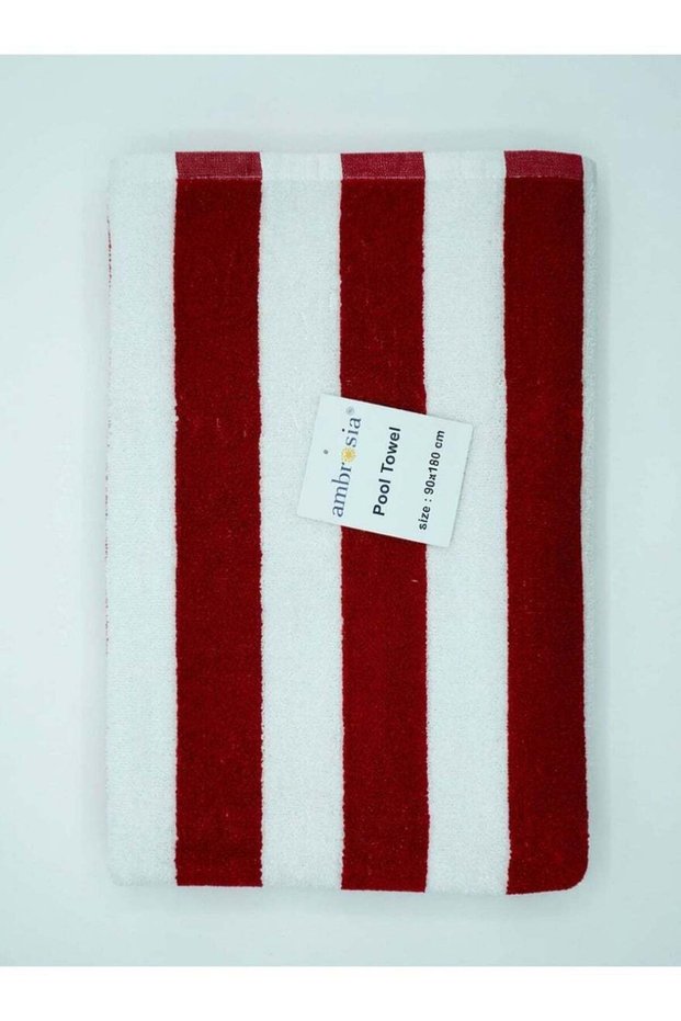 90x180 cm Cotton Red and White Striped Pool Towels Beachy Blanket for summer vacations large quick
