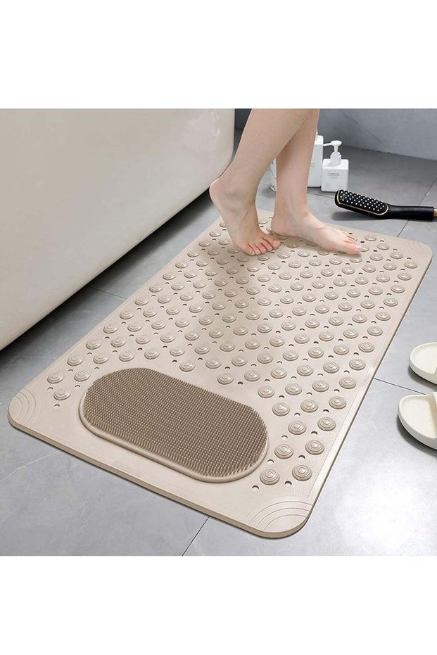 Shower Mat Bathtub Mat Non Slip, 31×20in Bath tub Mat, Floor Mats with Suction Cups and Drainage Ho