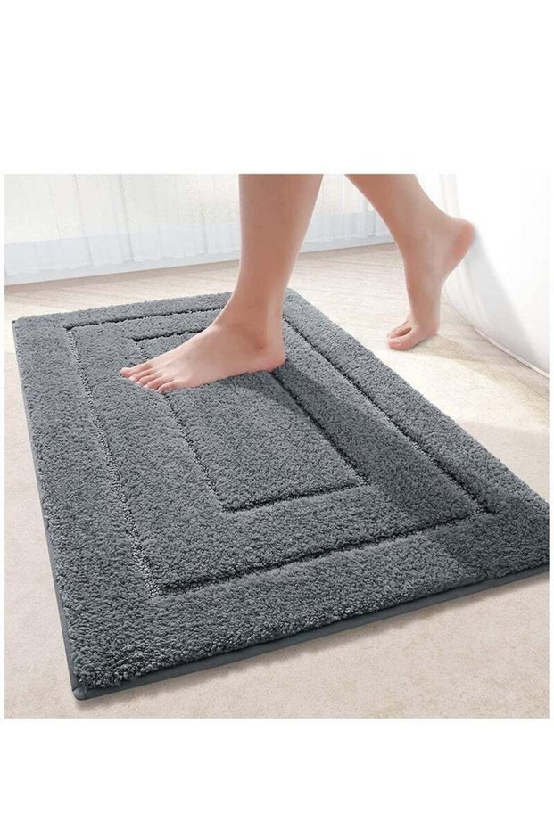 Bathroom Rugs, Soft and Absorbent Microfiber Bath Rugs, Non-Slip Bath Carpet, Machine Wash Dry Bath