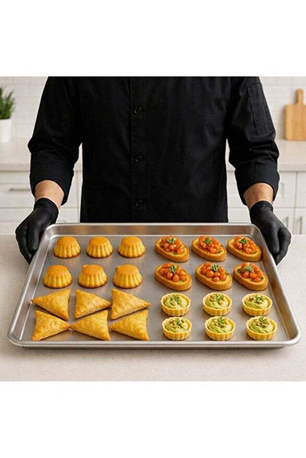 Square Oven Tray Silver 45x33cm