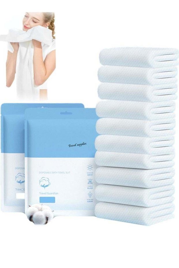10 sets Disposable Bath Towels, 70x140cm 30*60cm,Travel Disposable Towels Set, health and Safety, T