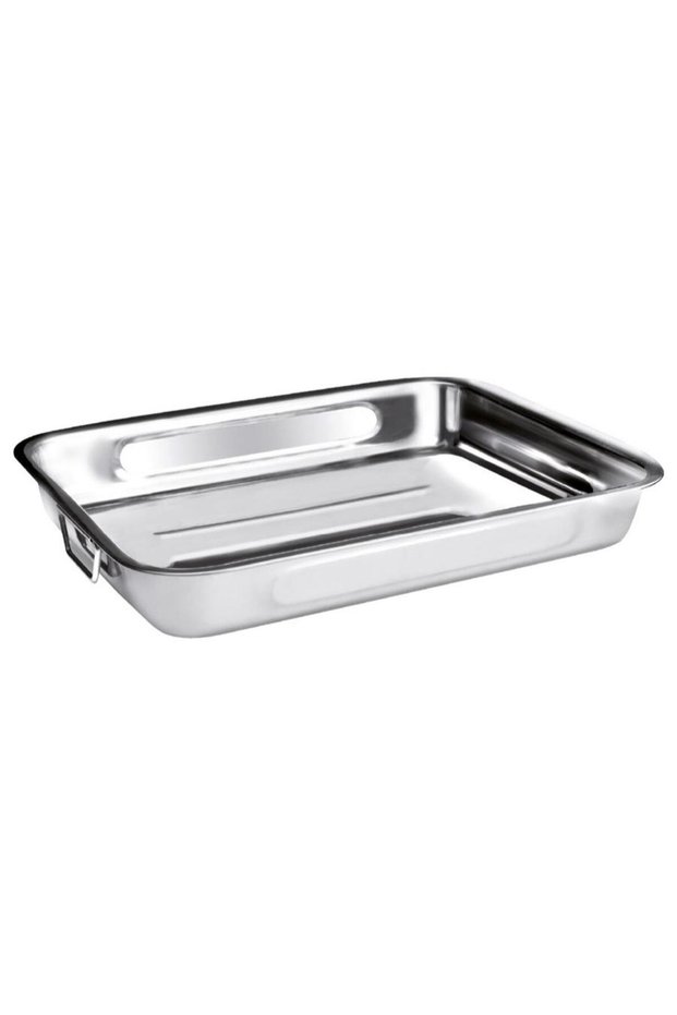 Clasica Roast Pan with Metallic Handles 25x19x5.5 cm, Non Stick Oven Tray, Rectangular Baking Pan,