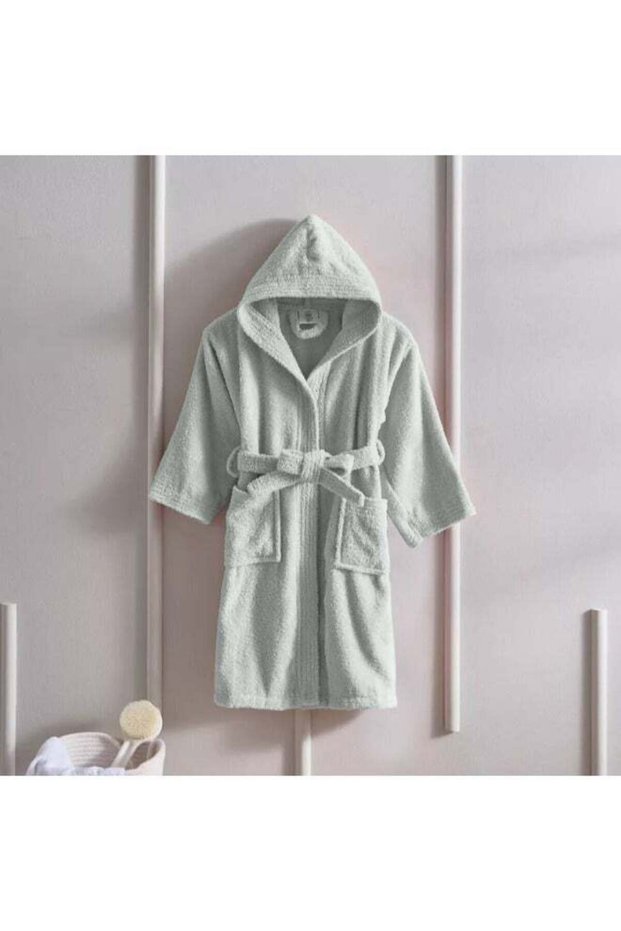 Daffodil (Grey) Premium 8 Year Kids Hooded Bathrobe (112x113 Cm) Terry Cotton, Highly Absorbent and