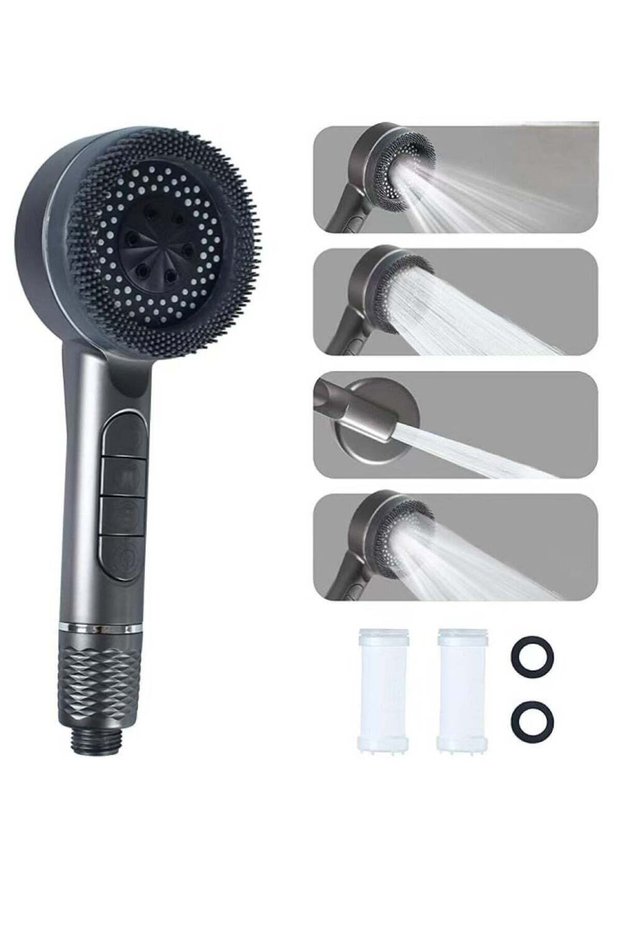 OUYoo Filtered Shower Head with Handheld, High Pressure Shower Heads with Scalp Massager Shampoo Br