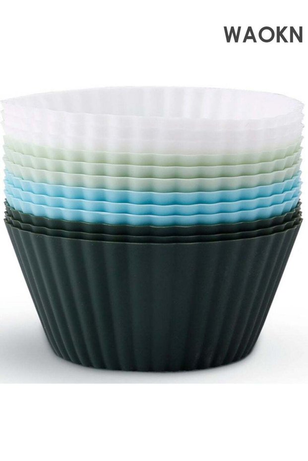 The Silicone Kitchen Reusable Silicone Baking Cup Silicone Muffin Liners for Cupcakes, BPA Free, Re