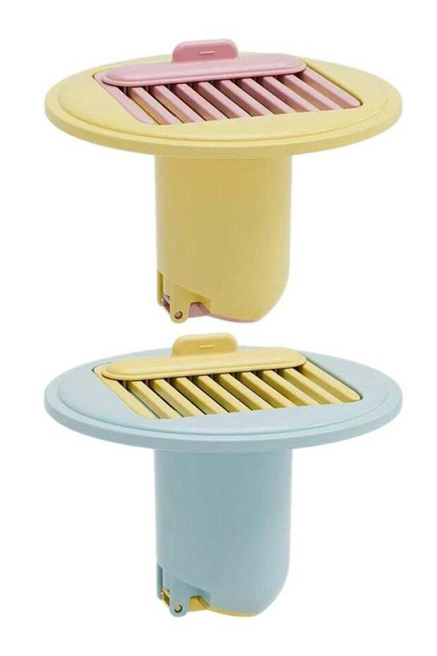 2 Pcs Multi-functional Drain Protector Hair Strainer, Flexible Odor Blocking Shower Drain Trap Seal