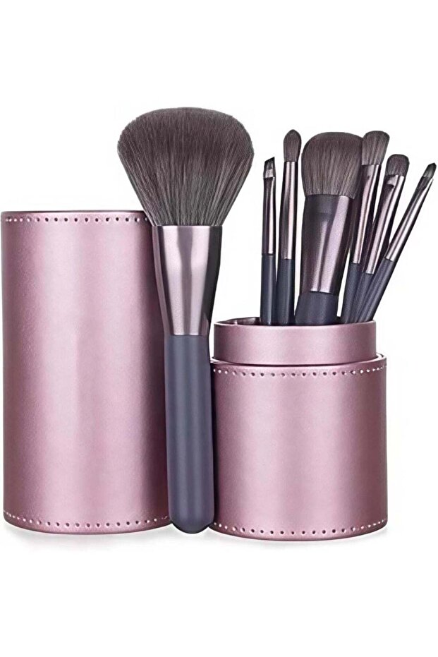 7PCS Professional Makeup Brushes Set, Premium Synthetic Brushes for Foundation, Eyebrow, and Lip, B