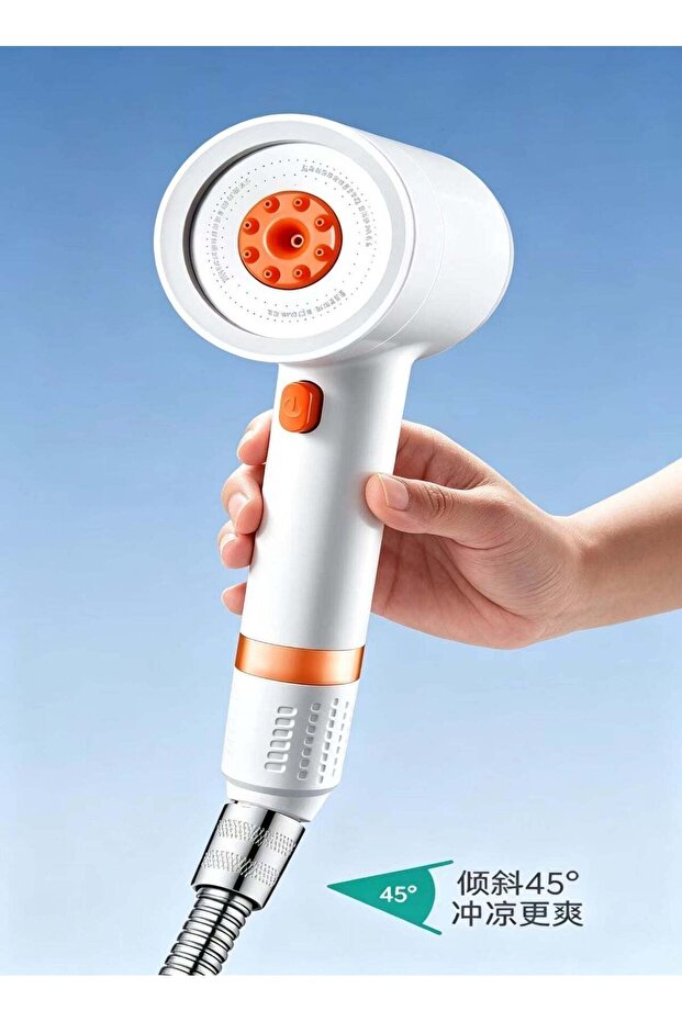 High Pressure Shower Head with 4 Spray Modes and Filter - White