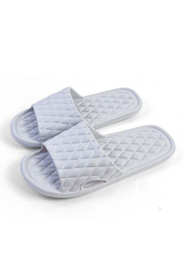 Bathroom Anti-slip Shower Indoor Soft Light Weight Flat Sandals Slippers for Indoor Outdoor Grey