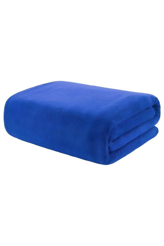 Soft Microfiber Bath Sheet 80x160cm Ultra Absorbent Blue Beach Towel Quick Drying Durable Extra Lar