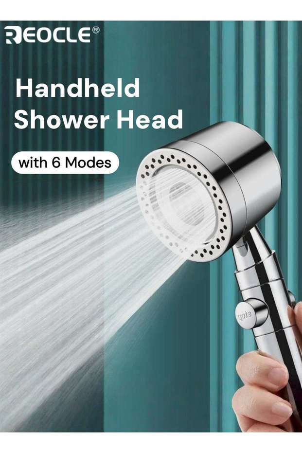 Handheld Shower Head with 6 Water Flow Modes and Filtration Feature Pressure Boosting Showerhead wi