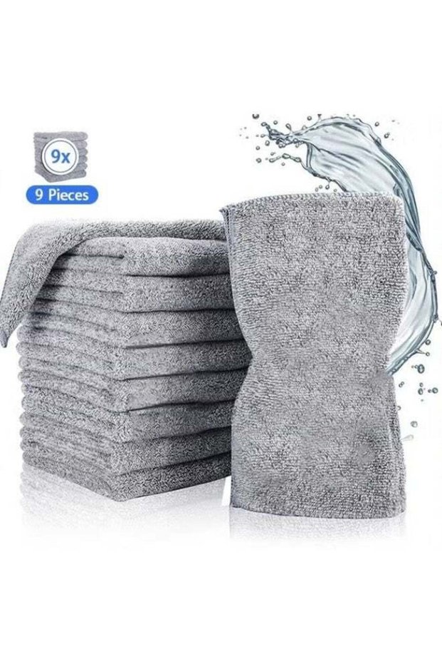9 Pack Premium Microfiber Cleaning Cloth,Highly Absorbent And Quick-Drying Towel,Microfiber Kitchen