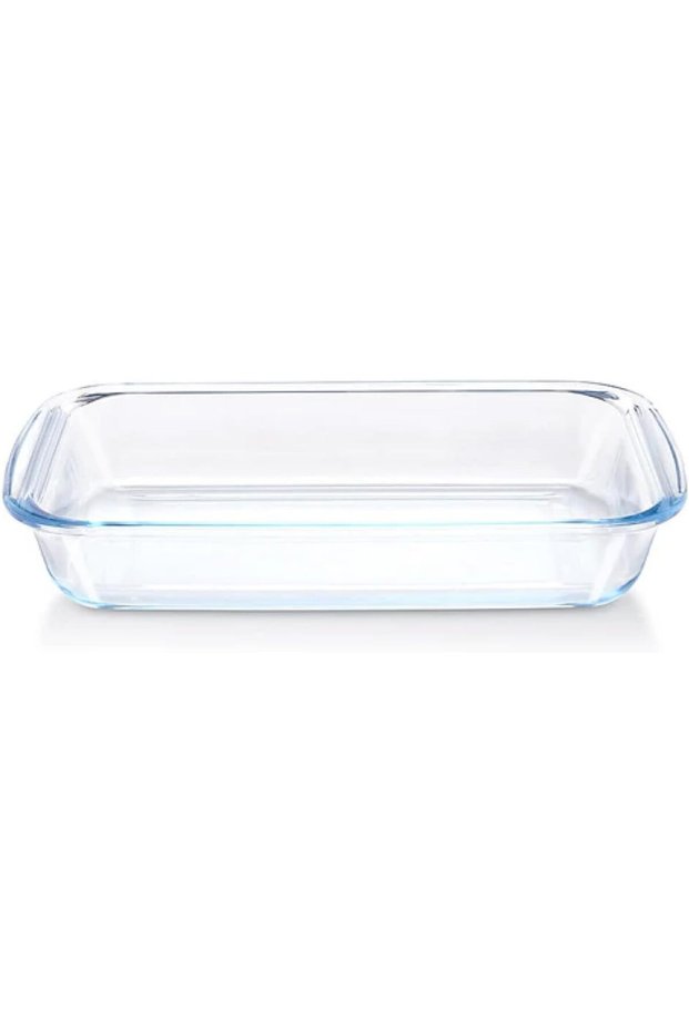 Borosil Rectangular Baking Dish 2.2 Liter - Borosilicate Oven Proof Cookware clear 2.2Liters