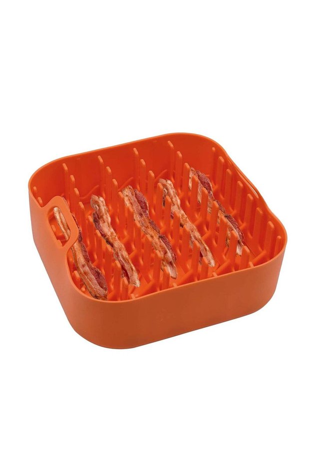 NonStick Silicone Microwave Cooker Tray for Easy Cooking and Grease Catching Ideal for Sausages and