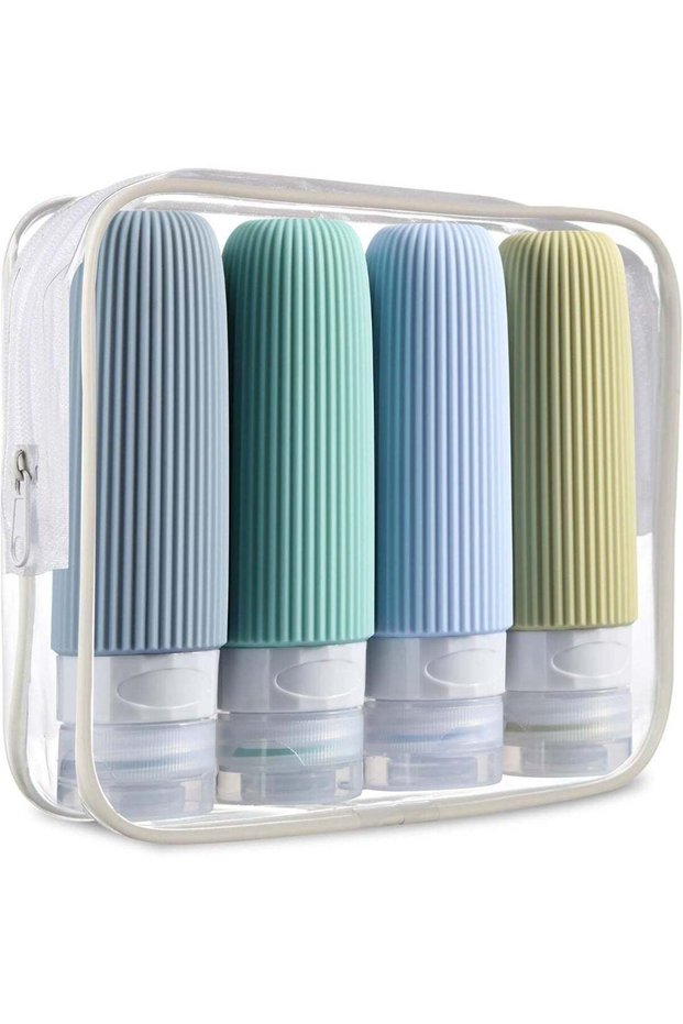 Travel Bottles for Toiletries,3oz Portable Travel Bottles, BPA Free Leak Proof Squeezable Silicone