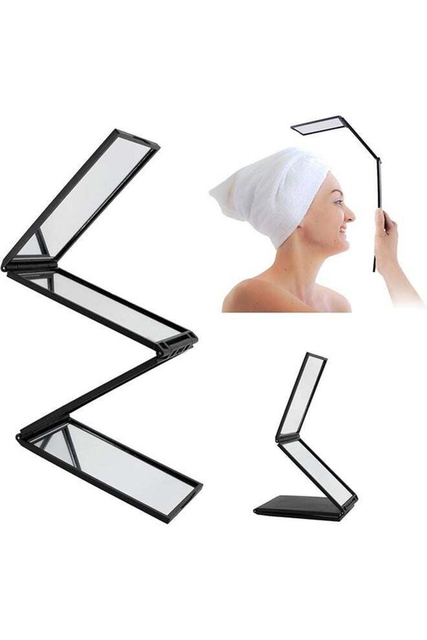 Foldable Makeup Mirror Multi Angle Folding 4 Way Mirrors for Self Hair Cutting
