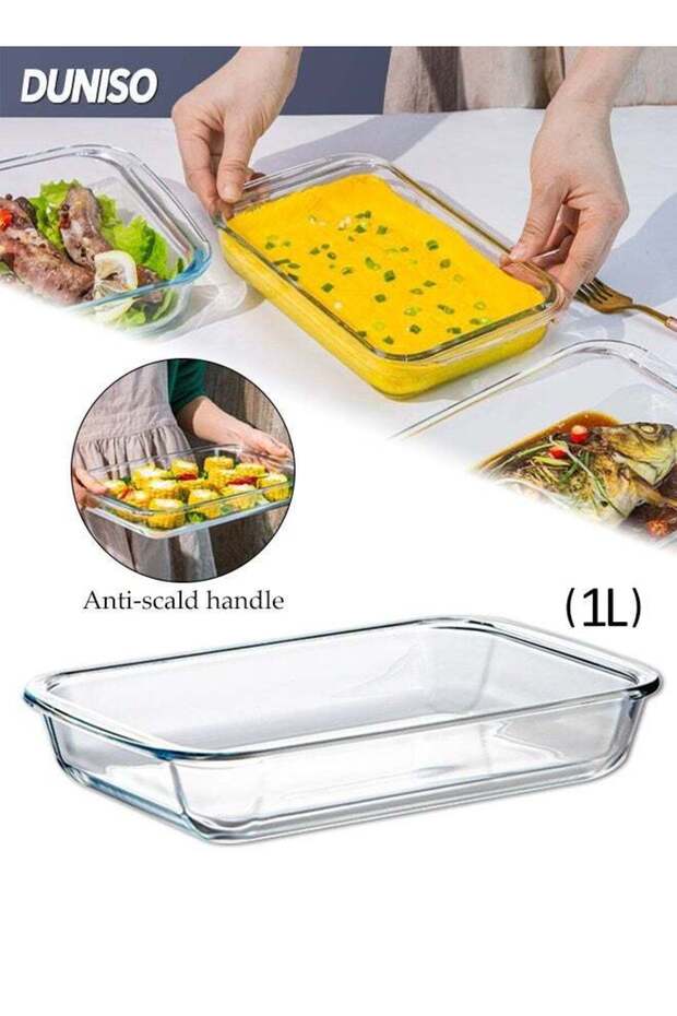 Glass Baking Dish for Oven, Single Serving Glass Pan for Cooking, Multi-functional Small Casserole