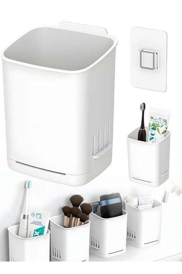 Toothbrush Holder Wall Mounted, No Drilling Toothbrush Holders For Bathroom, Shower Electric Toothb