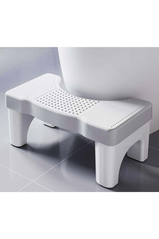 FALAHOM Bathroom Toilet Stool, Plastic Heavy Duty Plastic Squatting Poop Foot Stool for Better Bowe