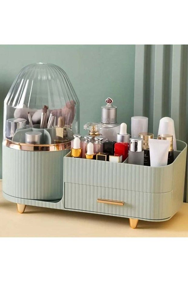 Makeup Organizer For Vanity 360 Rotating Cosmetic Skincare Organization And Storage Lotion Perfume
