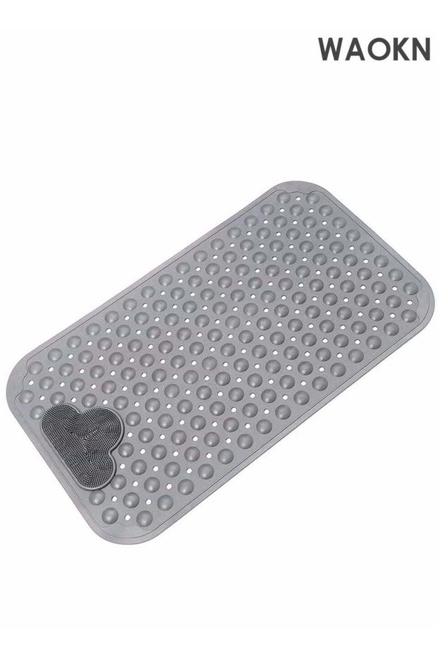 Shower Mat,Bathroom Accessories Decor Anti-Slip Drainage Floor Mat Non-Slip Bath Mat with Suction