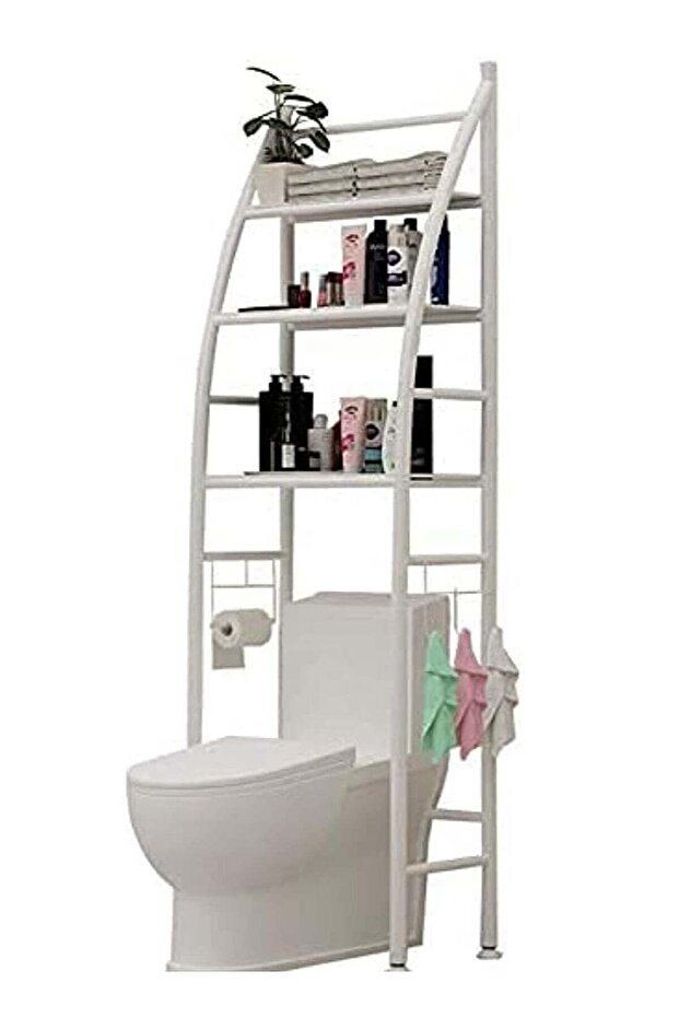 Toilet Rack 3 Shelf Towel Storage Rack Organizer Over The Toilet Bathroom Space Saver White