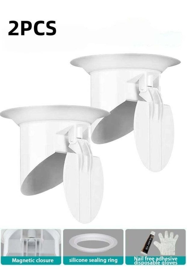 2 Pcs Deodorant Floor Drain Backflow Preventer Silicone Anti Odor Seal With One Way Valve Plug Stop