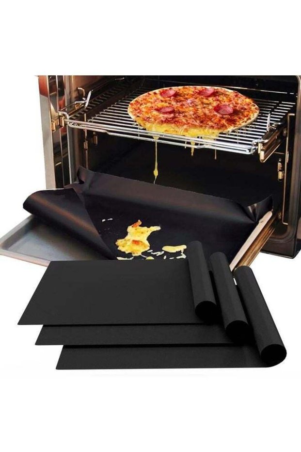 3 Pack Oven Liners for Bottom of Oven, Thick Heavy Duty Non Stick Teflon Oven Mats, BPA and PFOA Fr