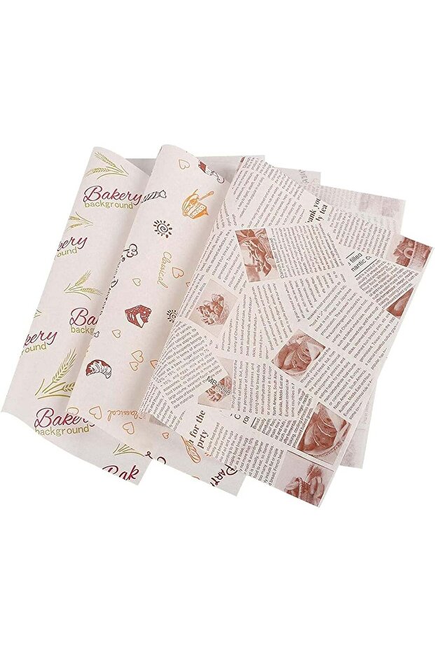 100 Sheets Of Food Packaging Paper, Baking Salad Dressing Paper, Disposable Candy Oil Proof Wax Pap