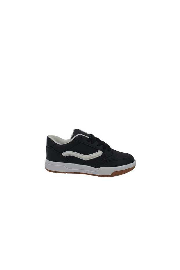 1013 Unisex Black and White Lace-Up Stylish Sports Shoes