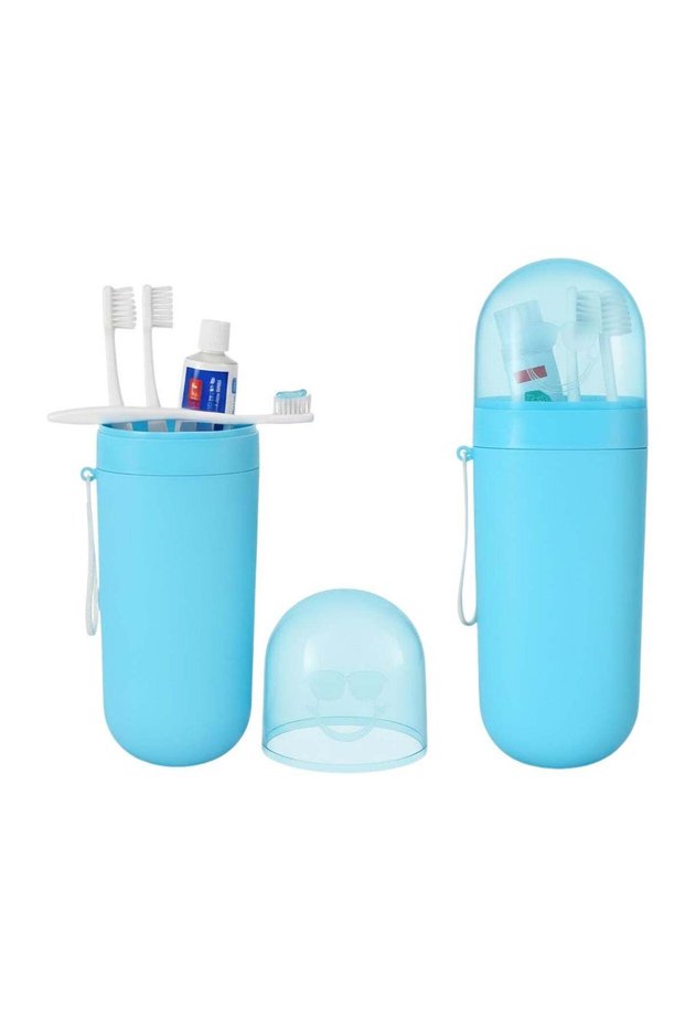 Toothbrush Holder with Cover – Travel Toothbrush Case, Portable Brush Storage Box, Toothbrush & Too