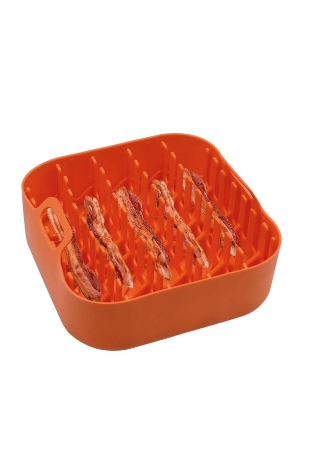 Silicone Cooker For Microwave Oven, Microwave Cooker Tray Rack Tray And Grease Catcher, NonStick,
