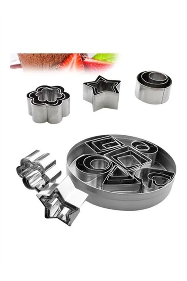 24-Piece Multi-shape Cookie Cutters Silver