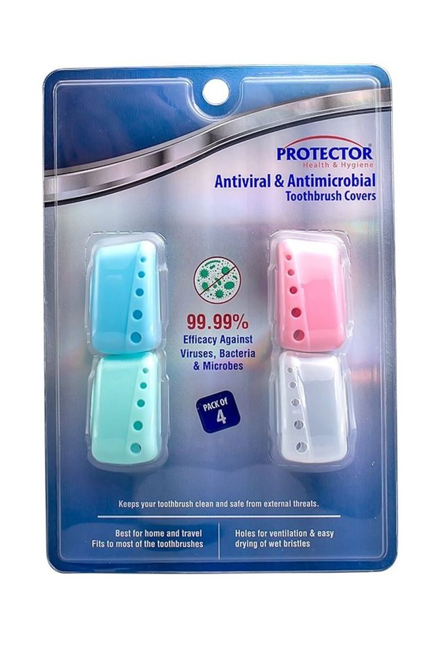Protector® Antimicrobial toothbrush Cover | 99.99% Germ Protection | Effective Against Viruses , B