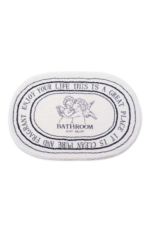 Black White Bathroom Rugs 20x32inch Soft Absorbent Cute Bath Mat for Bathroom Floor, Machine Washab