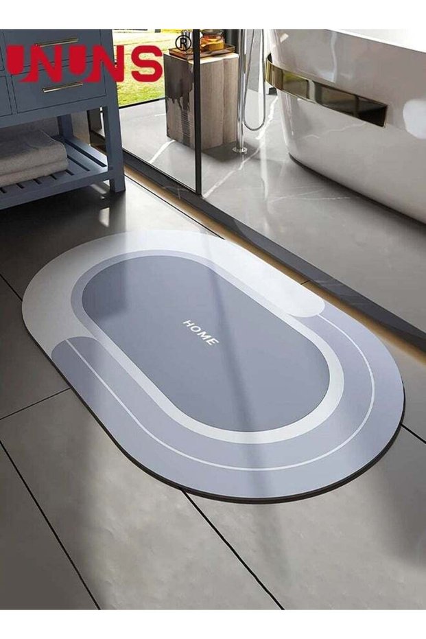 Diatom Round Bathroom Mat,Anti-Slip Bathroom Floor Mat,Quick Drying,Super Absorbent,Easy Cleaning,F