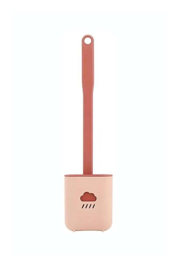 Silicone Toilet Brush with Holder – Wall-Mount & Free-Standing, Hygienic Bathroom Cleaning Set Brow
