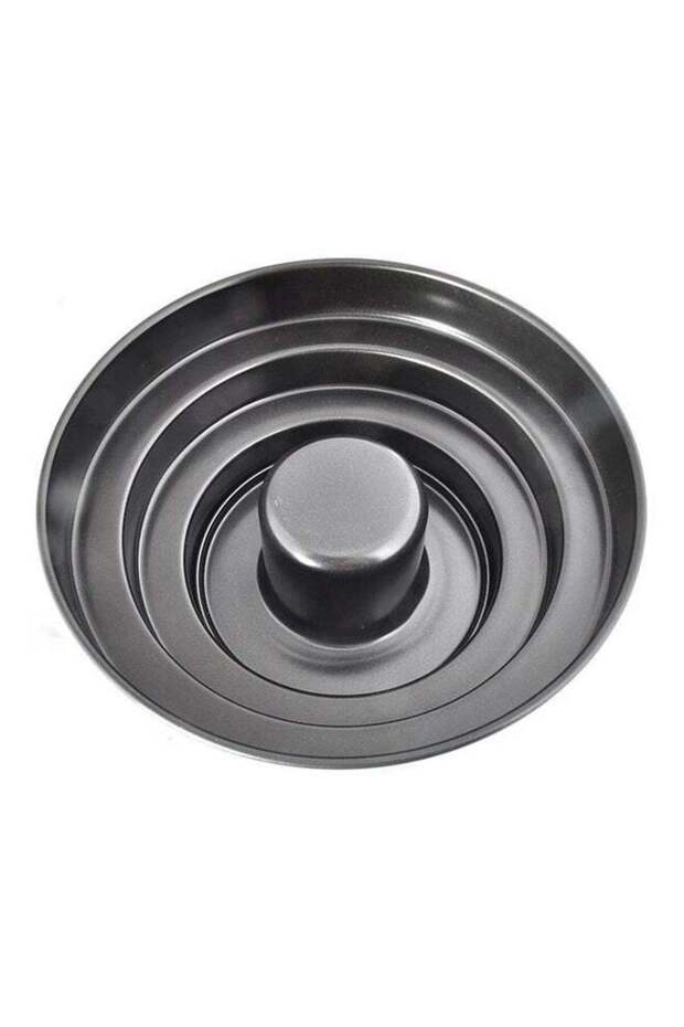 3-Tier Fill And Bake Cake Pan Black 10 x 10.5inch