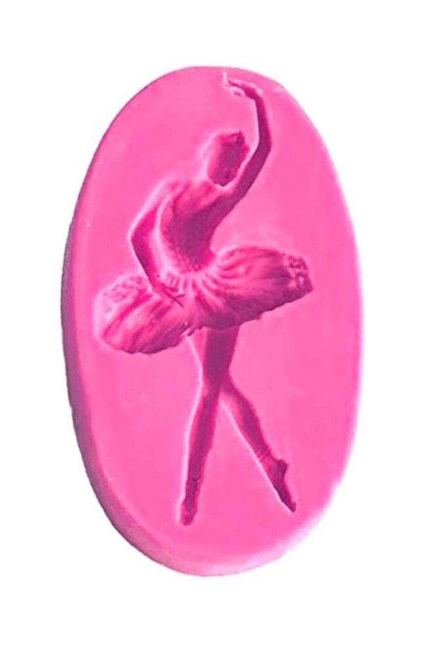 Ballet Girl Shape Fondant Cake Mould Pink