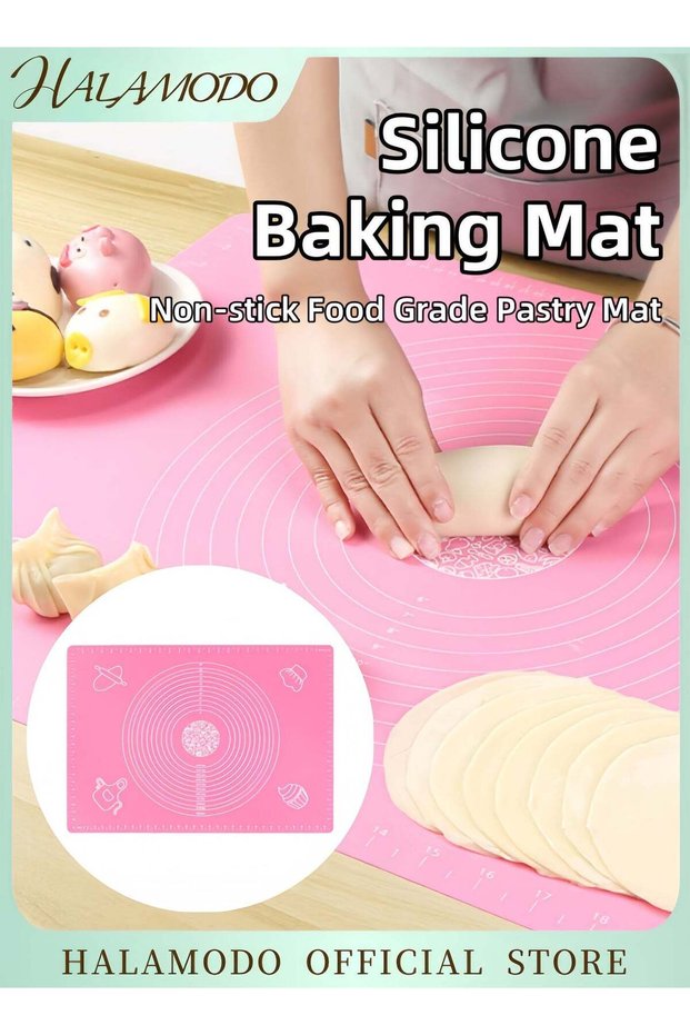 Silicone Baking Mat For Pastry Rolling Dough With Measurements 50 X 40Cm Kneading Bpa Free Nonstick