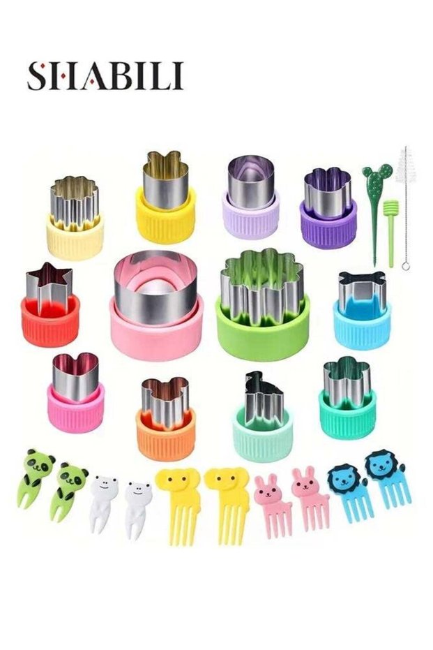 Kids Cookie Cutters Set, Stainless Steel and PP Bistcuit Cookie Cutters and Cookie Cutters, Jam Bis